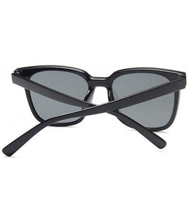 Square Women Square Sunglasses Vintage Rivet Sun Glasses Female Mirror Glasses Blue Pink UV400 - Blackwhite - C21902THANG $8.92