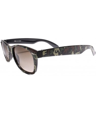 Rectangular Camo Outdoor Fishing Hunting Camouflage Horn Rimmed Rectangle Mens Sunglasses - Camouflage 3 - CD18UOETM89 $16.01