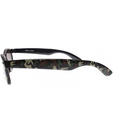 Rectangular Camo Outdoor Fishing Hunting Camouflage Horn Rimmed Rectangle Mens Sunglasses - Camouflage 3 - CD18UOETM89 $16.01