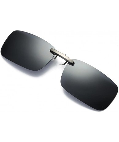 Aviator Detachable Night Vision Lens Driving Metal Polarized Clip On Glasses Sunglasses - Gray - C718DON06Q2 $19.07