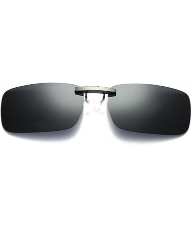Aviator Detachable Night Vision Lens Driving Metal Polarized Clip On Glasses Sunglasses - Gray - C718DON06Q2 $10.93
