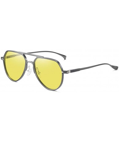 Sport Men's Sunglasses- Discoloration Sunglasses- Polarized Sunglasses- Al-Mg Full Frame Driving - C6 - C31952I9ION $94.17