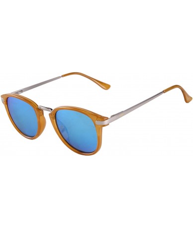 Sport Sunglasses Women Man's Polarized Driving Retro Fashion Mirrored Lens UV Protection Sunglasses - Yellow - C218597SNGR $2...