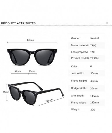 Oversized Classic Square Sunglasses Polarized Glasses for Men Women Goggles UV400 TR3361 - C1 - CA197U5X0XA $17.27