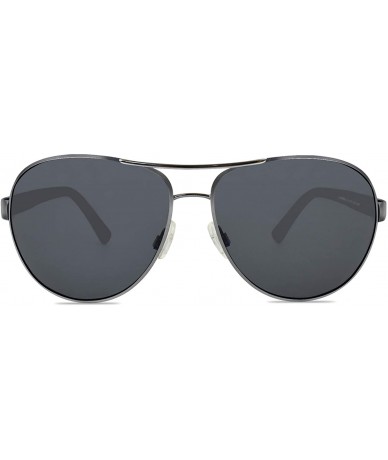Round Sunglasses for Men Women Vintage Lightweight Aviator Metal Frame UV 400 protection - Gray - CN18SUHUN35 $22.06
