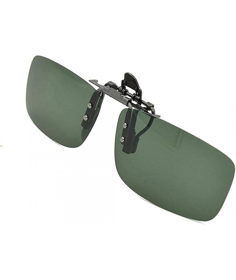 Goggle Women Men Driver Polarized Night Vision Lens Clips on Goggles Sunglasses Sunglasses - Dark Green Small - CA18S09EIZQ $...