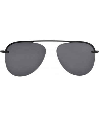 Aviator Anti Blue Light Hyperopia Glasses with Polarized Clip-on Sunglasses-LH3039 - C3 Silver - CW18U9NX7OE $63.75