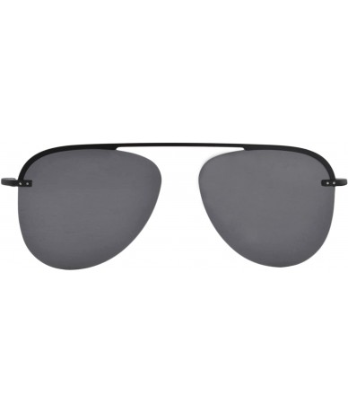 Aviator Anti Blue Light Hyperopia Glasses with Polarized Clip-on Sunglasses-LH3039 - C3 Silver - CW18U9NX7OE $27.32