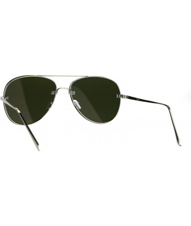 Rimless Panel Color Mirror Lens Rimless Metal Rim Pilots Sunglasses - Silver Fuchsia - CJ185YM8WTL $11.65