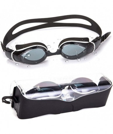Goggle Anti-Fog Swim Goggles Adjustable Triathlon Swimming Goggles Pool Goggles - Black - CP18SUKOH43 $26.14