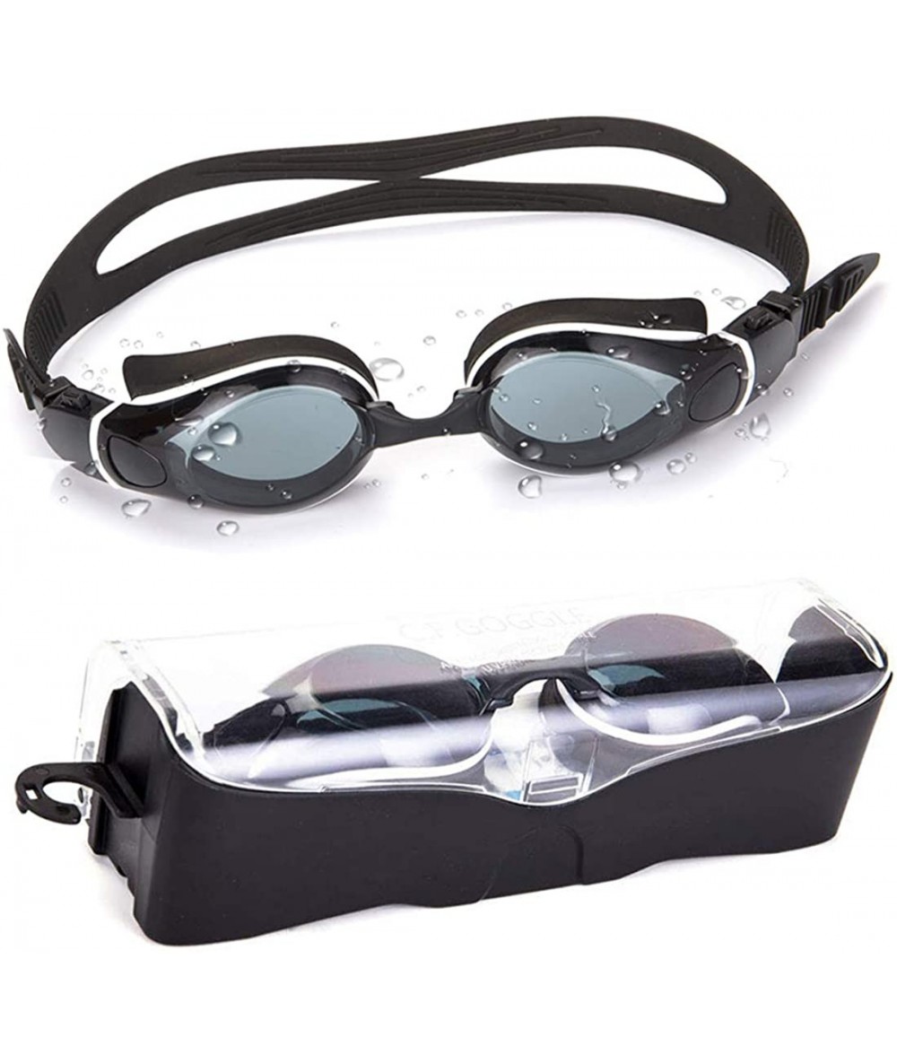 Goggle Anti-Fog Swim Goggles Adjustable Triathlon Swimming Goggles Pool Goggles - Black - CP18SUKOH43 $15.89