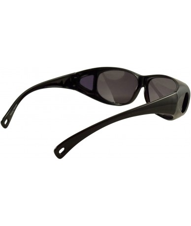 Oval Polarized Floating Sunglasses - Black Frame / Smoke Lens With Case - C012788XRNF $14.92
