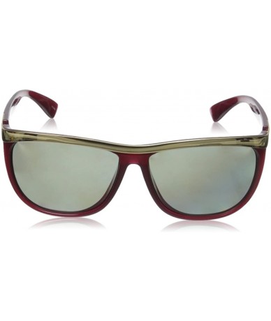 Oversized Women's Naomi Polarized Round Sunglasses - Shiny Ruby & Shiny Light Gold - CE11UUPQ6Y1 $38.59