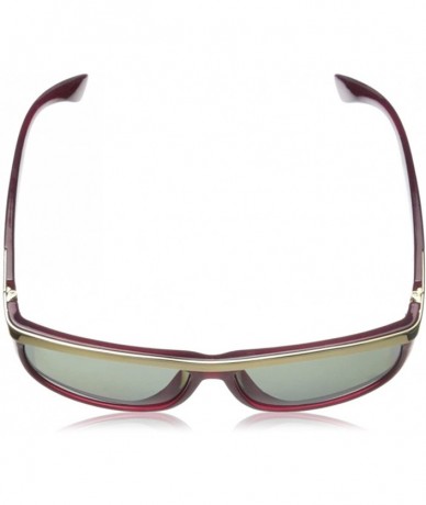 Oversized Women's Naomi Polarized Round Sunglasses - Shiny Ruby & Shiny Light Gold - CE11UUPQ6Y1 $38.59