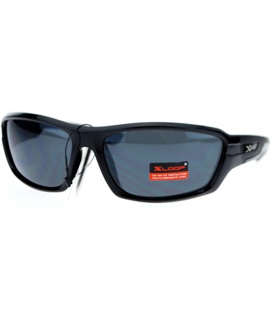 Oval Mirrored Mirror Lens Matte Plastic Classic Oval Rectangular Sport Sunglasses - Black - CC11ZKXKVXF $11.06