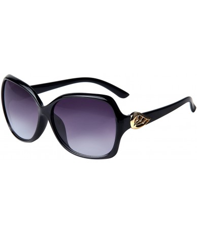 Oversized Designer Fashion Full Frame Oversized Vintage Women Sunglasses JB5040 - Black - C811XOW14I5 $58.04