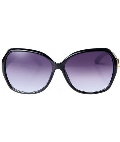 Oversized Designer Fashion Full Frame Oversized Vintage Women Sunglasses JB5040 - Black - C811XOW14I5 $24.58