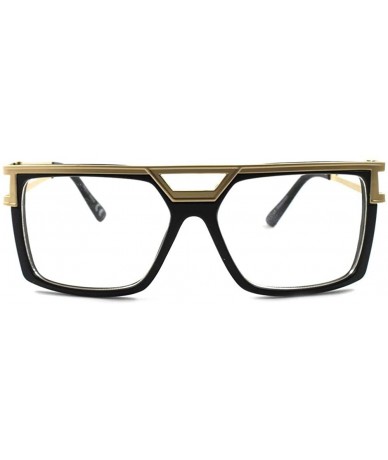 Oversized Awesome Swag Hot Oversized 80's Swagg Square Hip Hop Rapper Clear Lens Glasses - Matte Black - C518X3X42N2 $18.13