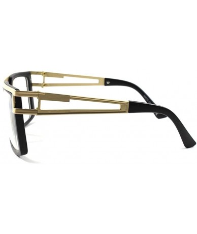 Oversized Awesome Swag Hot Oversized 80's Swagg Square Hip Hop Rapper Clear Lens Glasses - Matte Black - C518X3X42N2 $7.49
