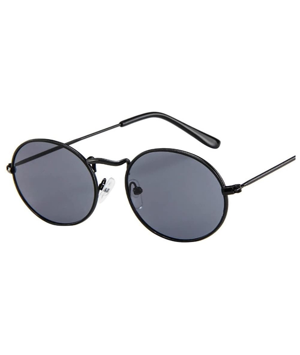 Round Polarized Sunglasses for Women - Classic Metal Frame Glasses Round Glasses Retro Eyeglass UV Protection - A - CT1960KSD...