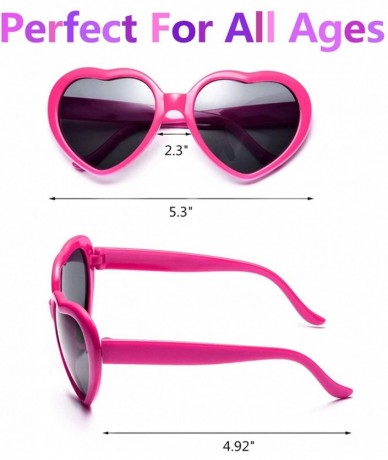 Wayfarer Dozen Pack Heart Sunglasses Party Favor Supplies Holiday Accessories Collection - Adult Hotpink - CE18G75E4AQ $16.09