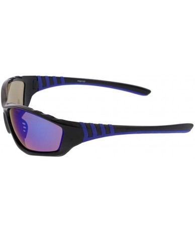Sport Ultra Light Weight Full Frame Sport Sunglasses Model 6102 - Blue - CX187HUZ4N5 $11.74