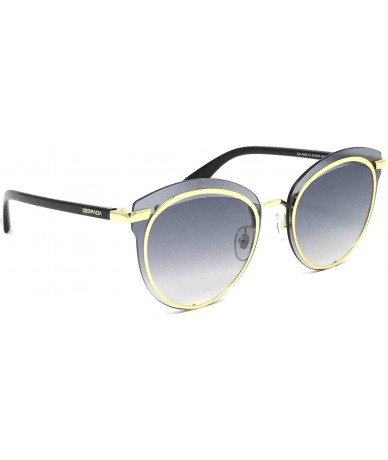 Sport Polarized Women's Designer Fashion Cat Eye Metal Frame Sunglasses with UV400 Lenses - DS 1629 - Made in Italy - C618ERK...