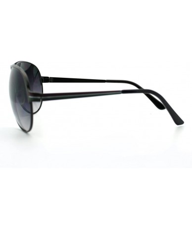 Aviator Classic Aviator Sunglasses Flat Top Round Metal Frame - Black - C711DZ6A48Z $11.23