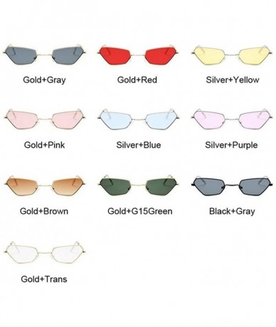 Cat Eye Retro Small Cat Eye Sunglasses Women Vintage Shades Yellow Metal Color Sun Glasses For Female Fashion - C3198UKTDGG $...