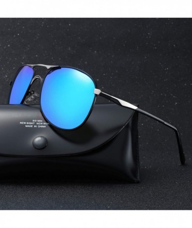 Aviator Men Aviator Sunglasses for driving fishing Women Polarized sunglasses for men with UV 400 protection - Gun-black - CJ...