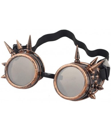 Sport Glasses- Rivet Steampunk Windproof Mirror Vintage Gothic Lenses Goggles - 8365e - C818RS6S9SM $25.35