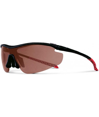 Sport Zeta Black Golf Sunglasses with ZEISS P5020 Red Tri-flection Lenses - C518KLT50ZW $36.13