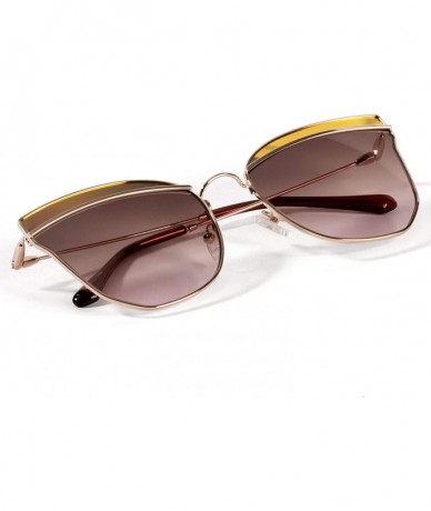 Cat Eye Cat Eye Sunglasses - Polarized Sunglasses with Case and Cloth - Orange/Yellow - CT18HU74UQ3 $10.57