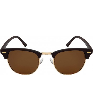 Rimless Semi-Rimless Polarized Sunglasses for Men Women Driving Fishing Hiking 100% UV Protection Faux Wood Print Frame - CA1...