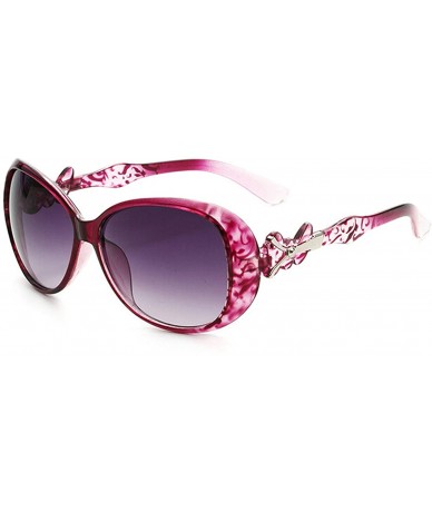 Oversized Retro Classic Sunglasses for Men or Women Plate Resin UV400 Sunglasses - Purple - CL18SAS8XCD $33.36