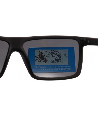 Oversized Men Sunglasses Polarized Flat Top 2019 Er Driving Sun Glasses Male Rectangle Style - Brown - CV199C8X5Y8 $16.18