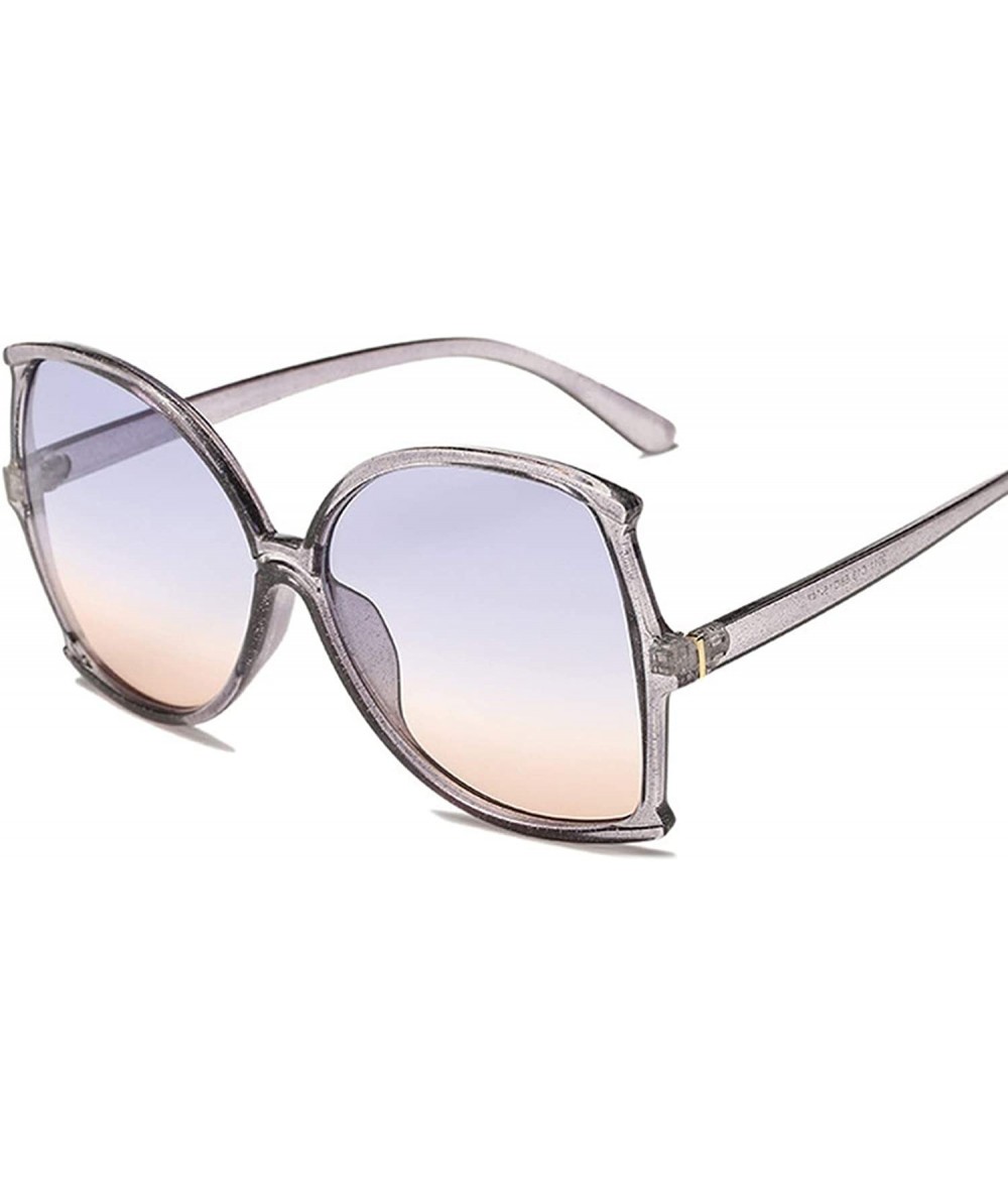 Square Summer Oversized Square Sunglasses Women Vintage Brand Designer Glasses for Ladies - Gray - CM18W7YT2KD $22.89