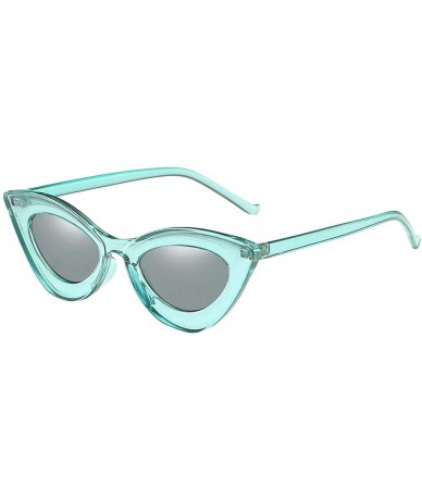 Cat Eye Vintage Sunglasses Colorful Polarized - Green - C1190NDKUW6 $8.48