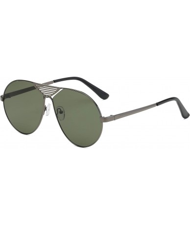 Aviator Retro pilot sunglasses oversized metal frame sunglasses for men women UV400 Protection vintage - 2 - C41960U3EHE $28.48