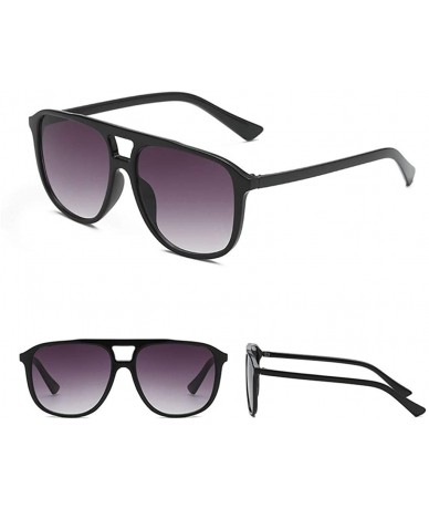 Oval UV Protection Sunglasses for Women Men Full rim frame Square Acrylic Lens Plastic Frame Sunglass - C - C31902MNYIT $10.43