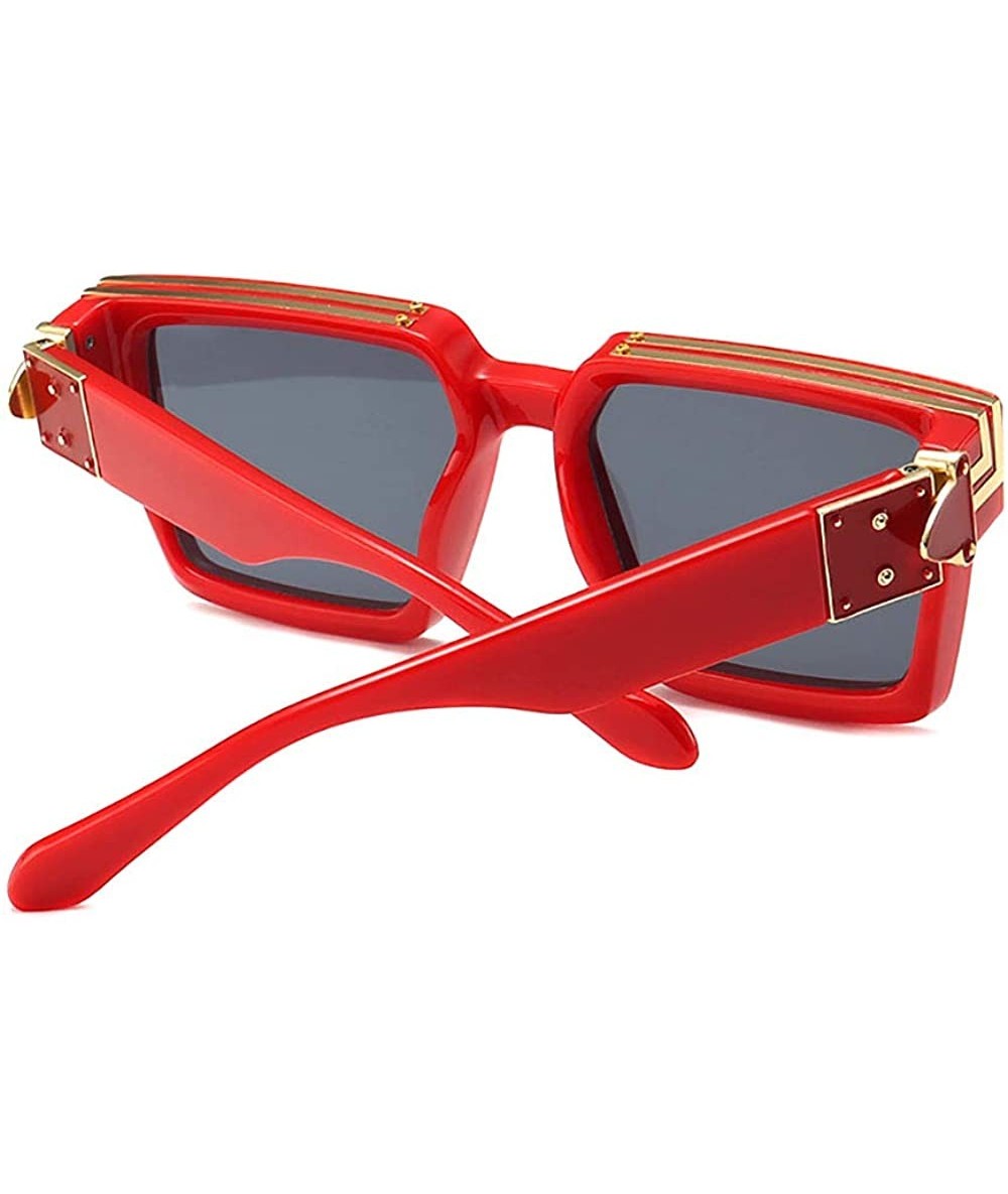 Lixx Retro Millionaire Sunglasses Square Metal Punk Rock Hip Hop Sunglasses Men Women 1:1