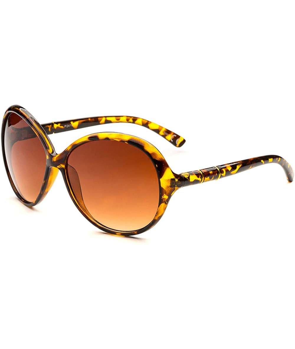 Oversized Over-sized Oval Sunglasses (P2418) - Tortoise-gradientbrown - CG1889T9NWD $11.22