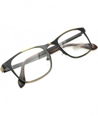 Oval Classic Retro Metal Eyeglasses Frame Clear Lens Top Driving Designer Eyewear - Antic Gold 0201 - CV189AUSQ9O $9.12