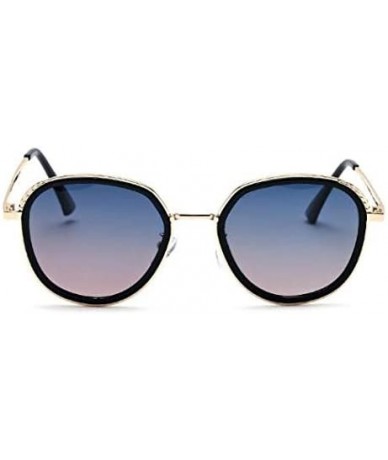 Aviator 2019 new metal sunglasses- women's fashion frame posing sunglasses-D-Onesize - CD18SCO8NC5 $42.75