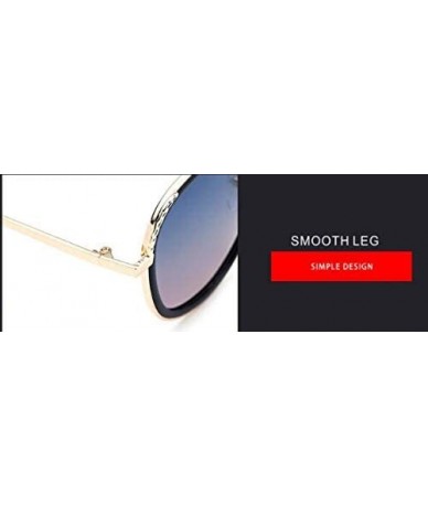 Aviator 2019 new metal sunglasses- women's fashion frame posing sunglasses-D-Onesize - CD18SCO8NC5 $42.75