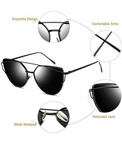 Cat Eye Cat Eye Sunglasses Women 2019 Brand Designer Sun Glasses Reflection Mirrors UV400 - Xy1904-7 - CU18W8ZNYG5 $11.94