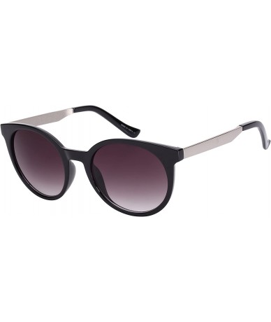 Wayfarer Women's Modern Horned Rim Sunglasses with Two Tone Ocean Lens 32120-OCR - Black - C2128O2U6KL $12.47