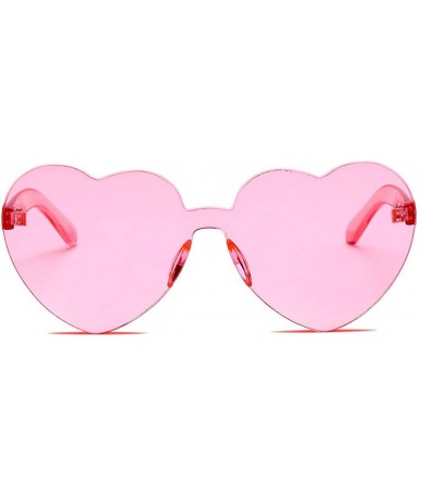 Oversized Sunglasses for Women Heart Sunglasses Vintage Sunglasses Retro Oversized Glasses Eyewear Rimless Sunglasses - B - C...