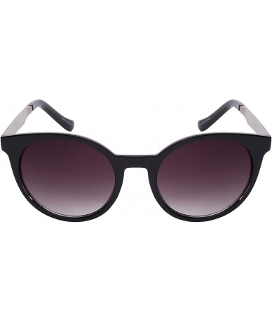 Wayfarer Women's Modern Horned Rim Sunglasses with Two Tone Ocean Lens 32120-OCR - Black - C2128O2U6KL $12.47