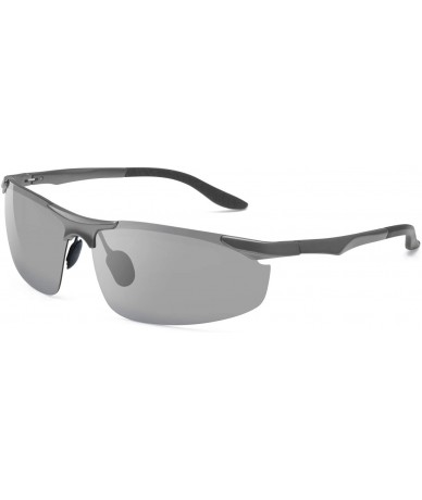 Sport Men's Fashion Driving Polarized Sports Sunglasses for Men Al-Mg Metal Frame Ultra Light - Silver - CB18QRSMRO9 $16.79